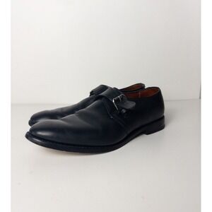 Allen Edmonds Warwick Shoes Mens US 9.5 Black Monk Strap Dress Leather